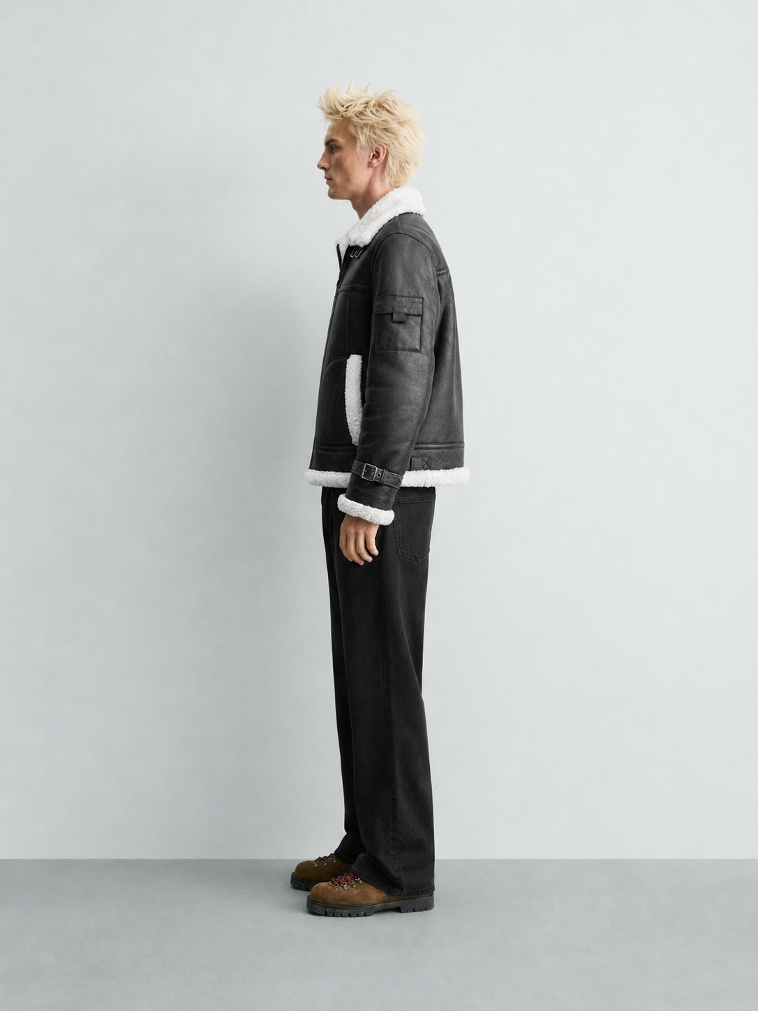 Men's B-3 Genuine Shearling Aviator Jacket | Leather Bomber