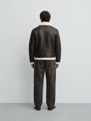 Men's B-3 Genuine Shearling Aviator Jacket | Leather Bomber