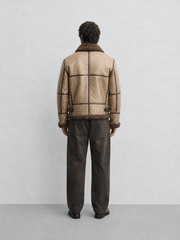 Men's B-3 Genuine Shearling Aviator Jacket | Leather Bomber