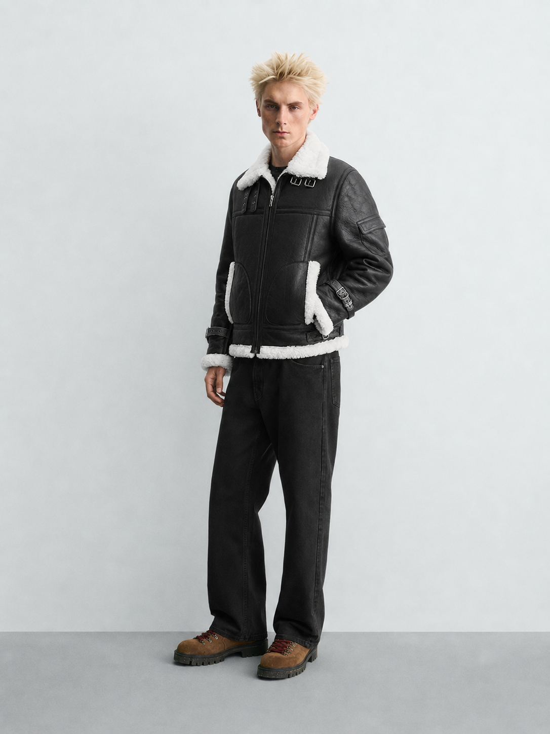 Men's B-3 Genuine Shearling Aviator Jacket | Leather Bomber