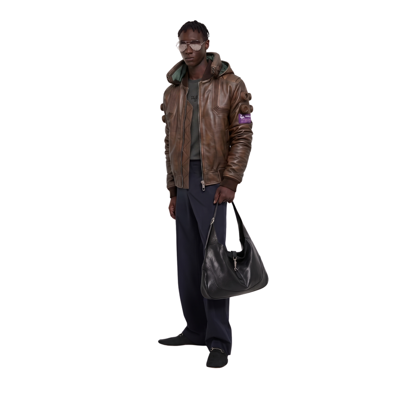 Veste en Similicuir Samouraï de Jeu Cyberpunk - Samprime