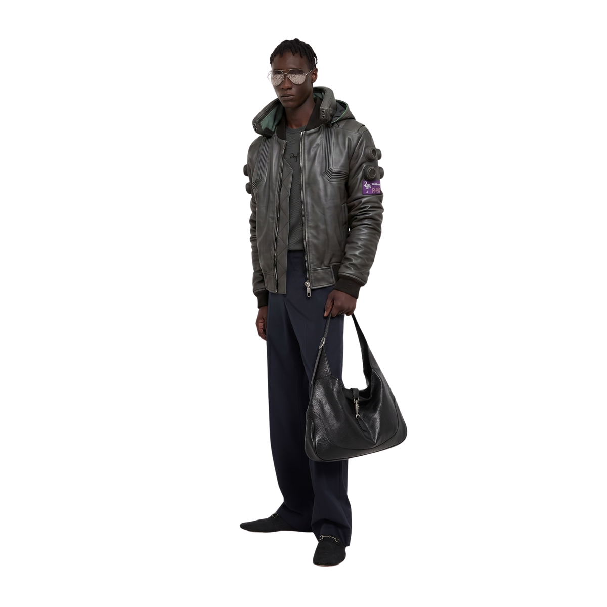 Veste en Similicuir Samouraï de Jeu Cyberpunk - Samprime