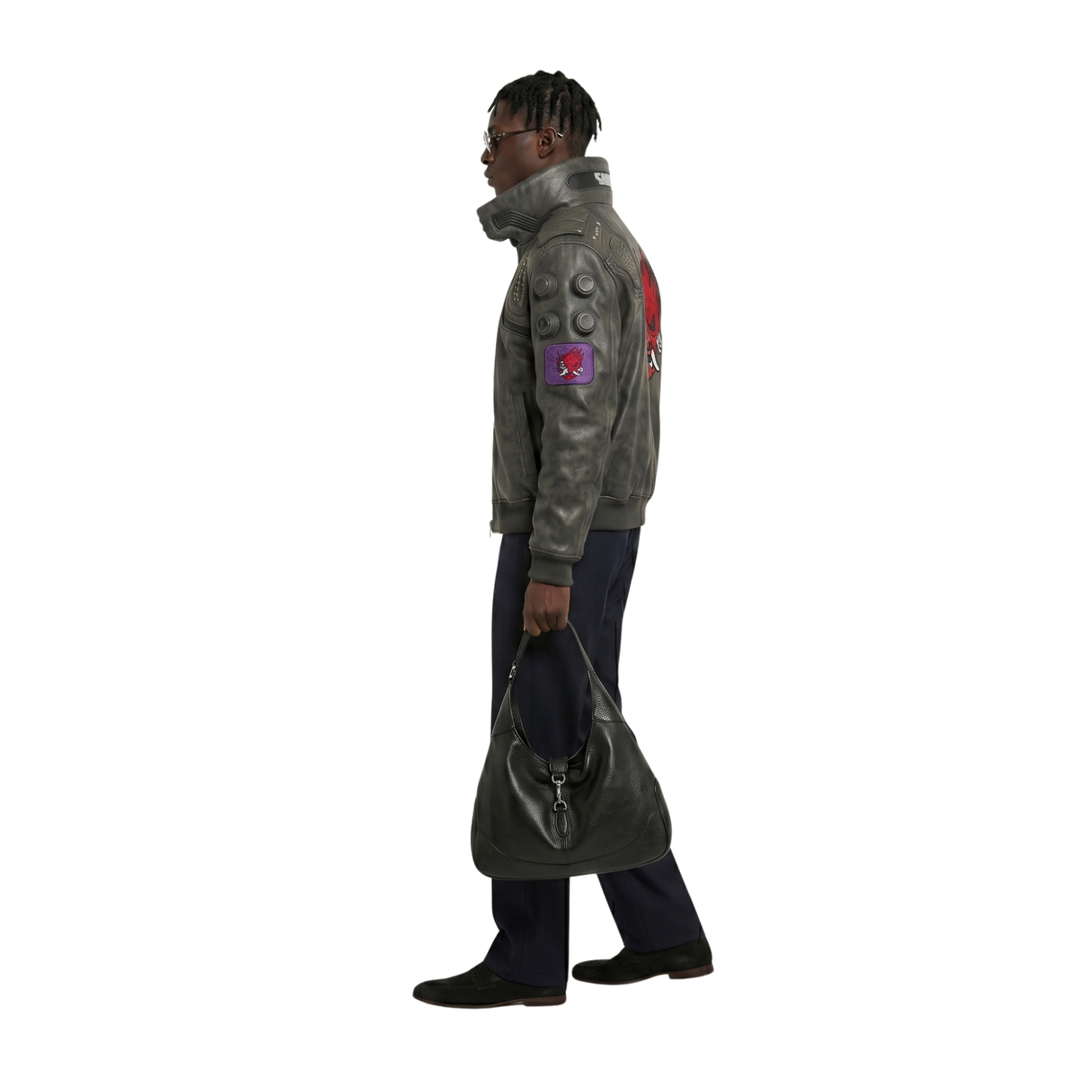Veste en Similicuir Samouraï de Jeu Cyberpunk - Samprime