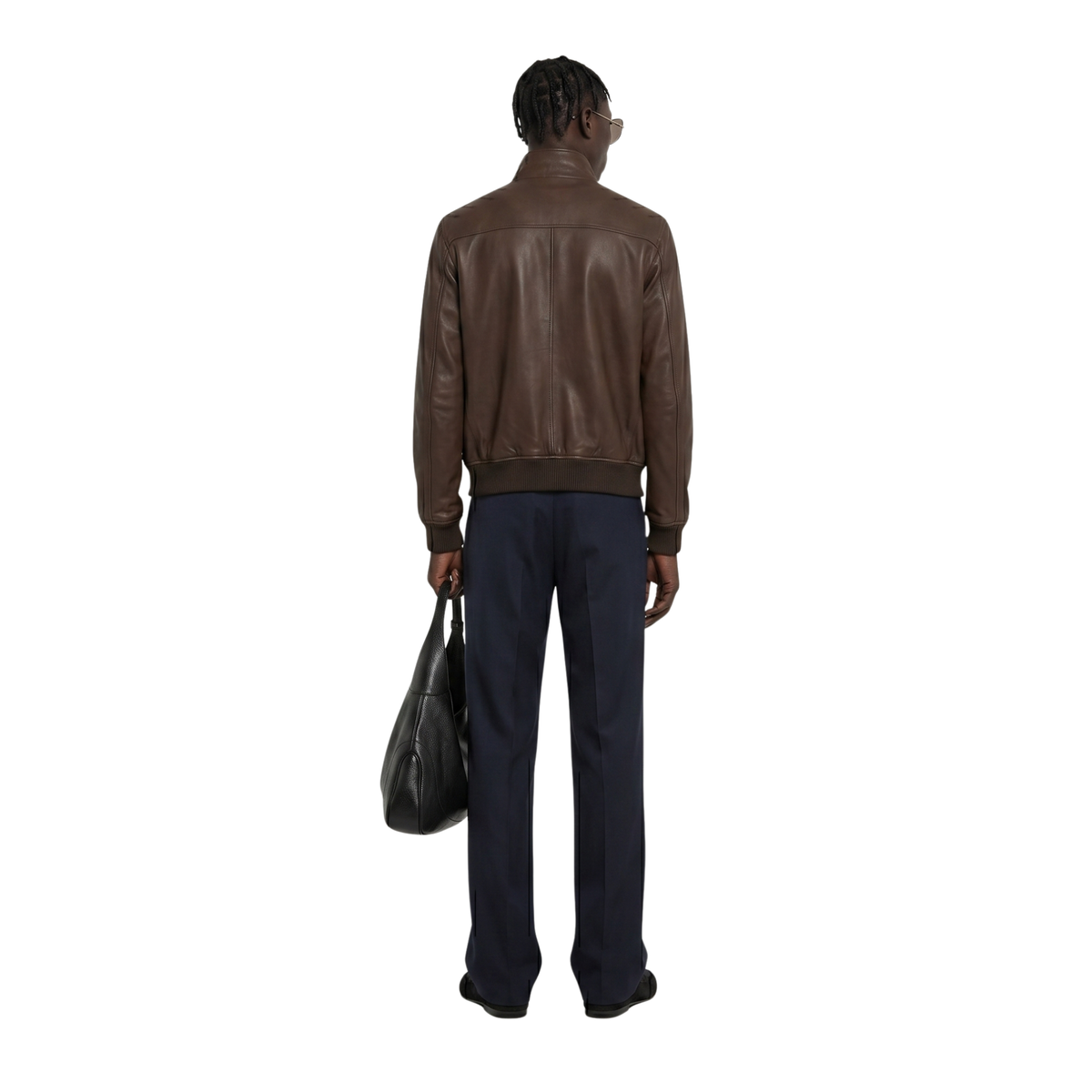 Men's Vintage Sheep Aniline Leather Bomber Jacket
