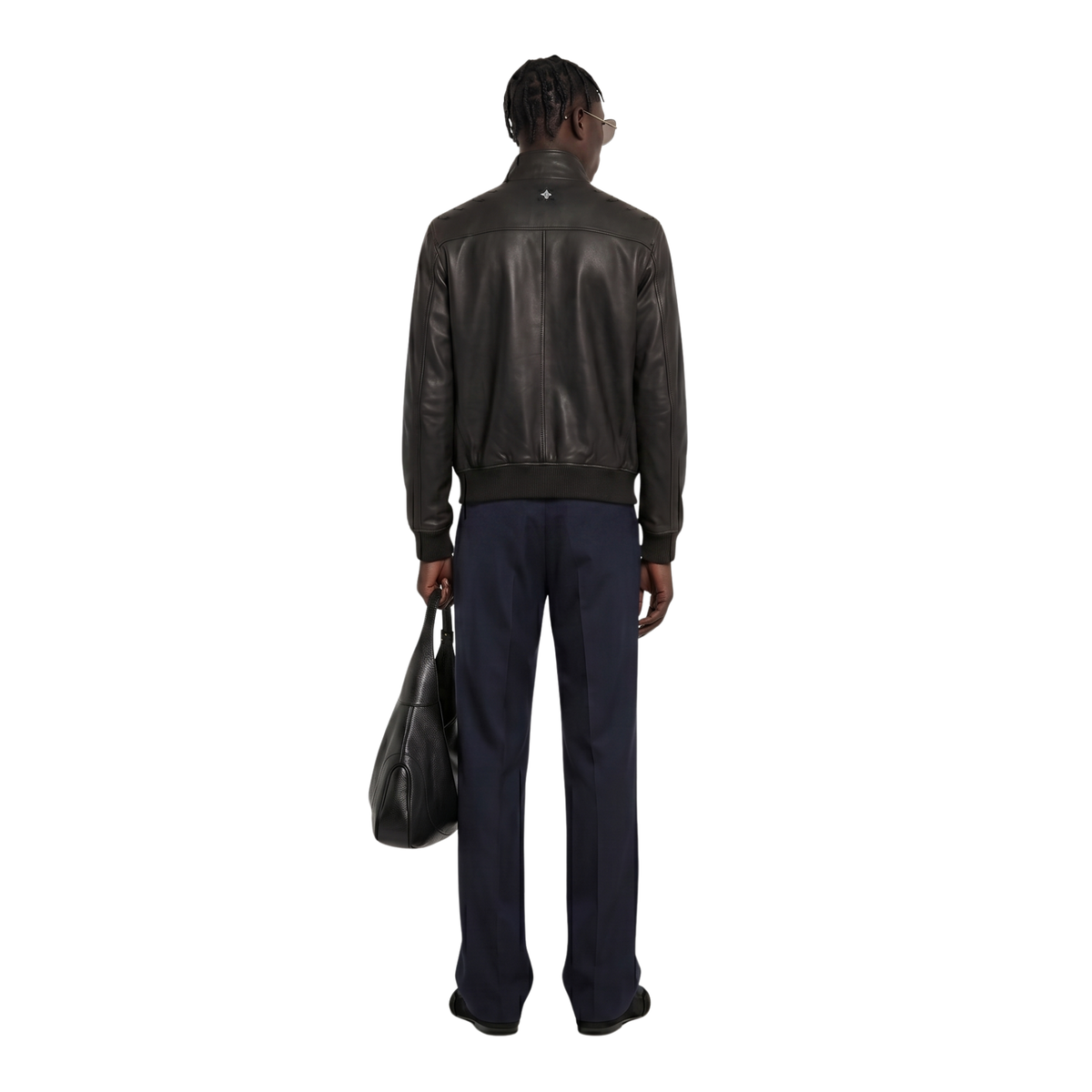 Men's Vintage Sheep Aniline Leather Bomber Jacket