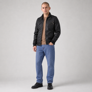 Men's Military Leather Jacket with Removable Hood | 2-in-1 Bomber