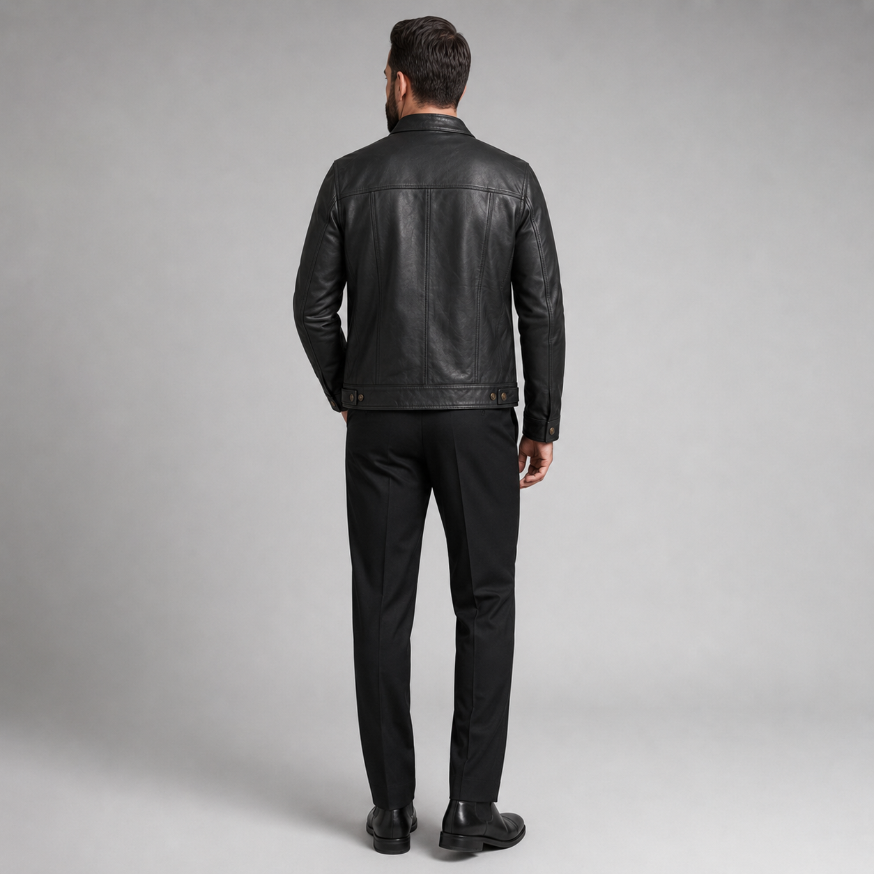 Men's Vintage Drag Rugged Motorcycle Leather Jacket