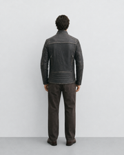 Men's Vintage Lycra Rugged Motorcycle Leather Jacket
