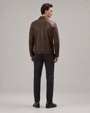 Men's Minimalist Premium Nappa Leather Casual Shirt-Collar Jacket