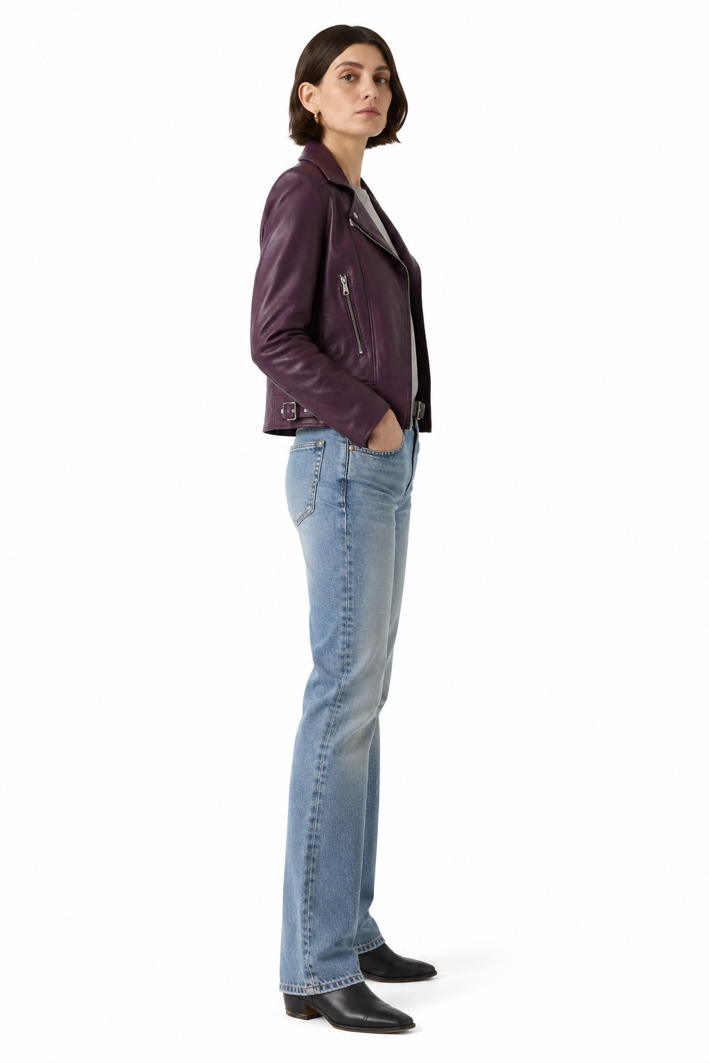 Women's Stella Classic Asymmetric Leather Moto Jacket
