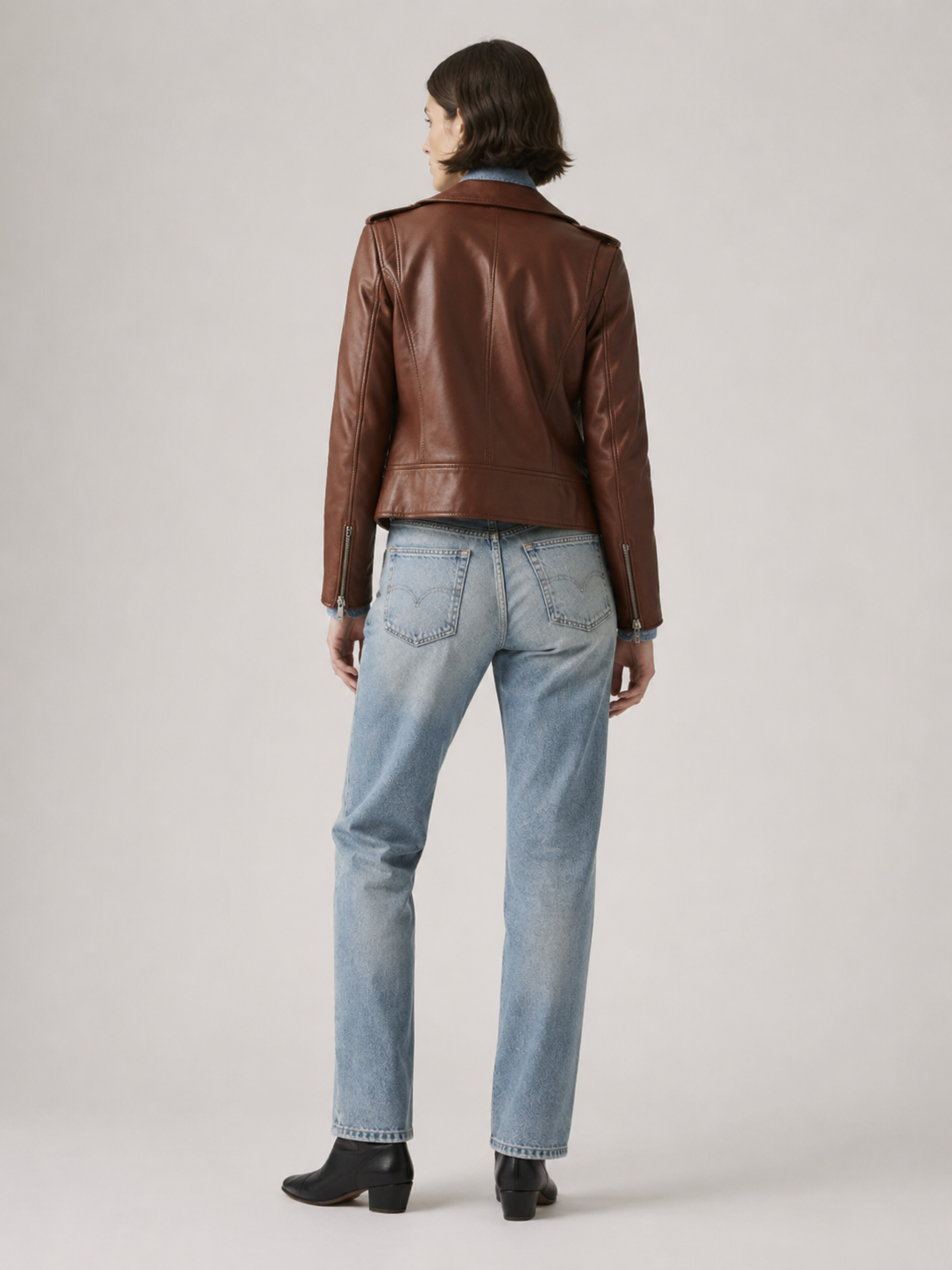 Women's Stella Classic Asymmetric Leather Moto Jacket