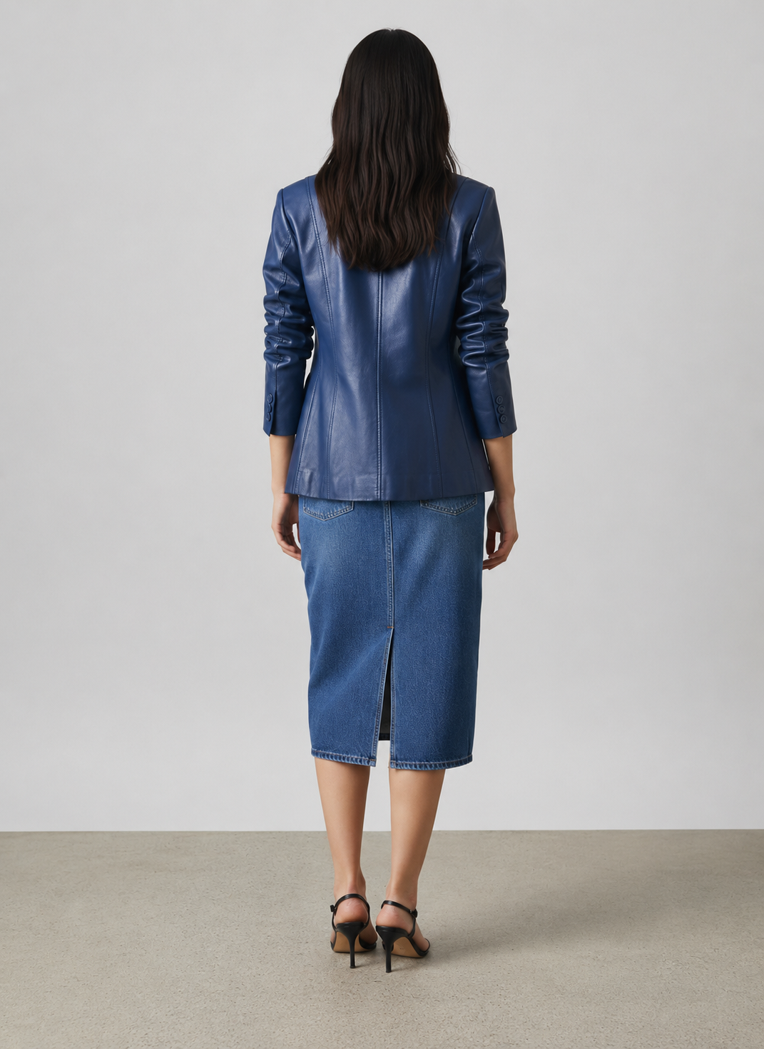 Women's Studio Tailored Nappa Leather Blazer