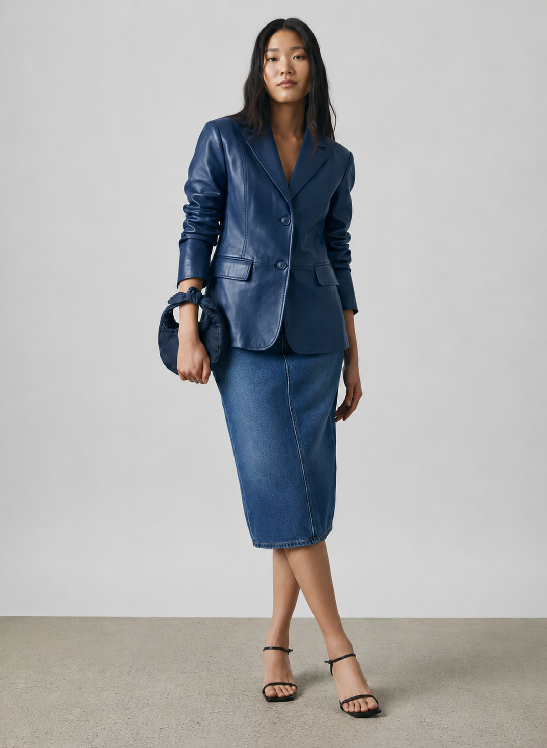 Women's Studio Tailored Nappa Leather Blazer