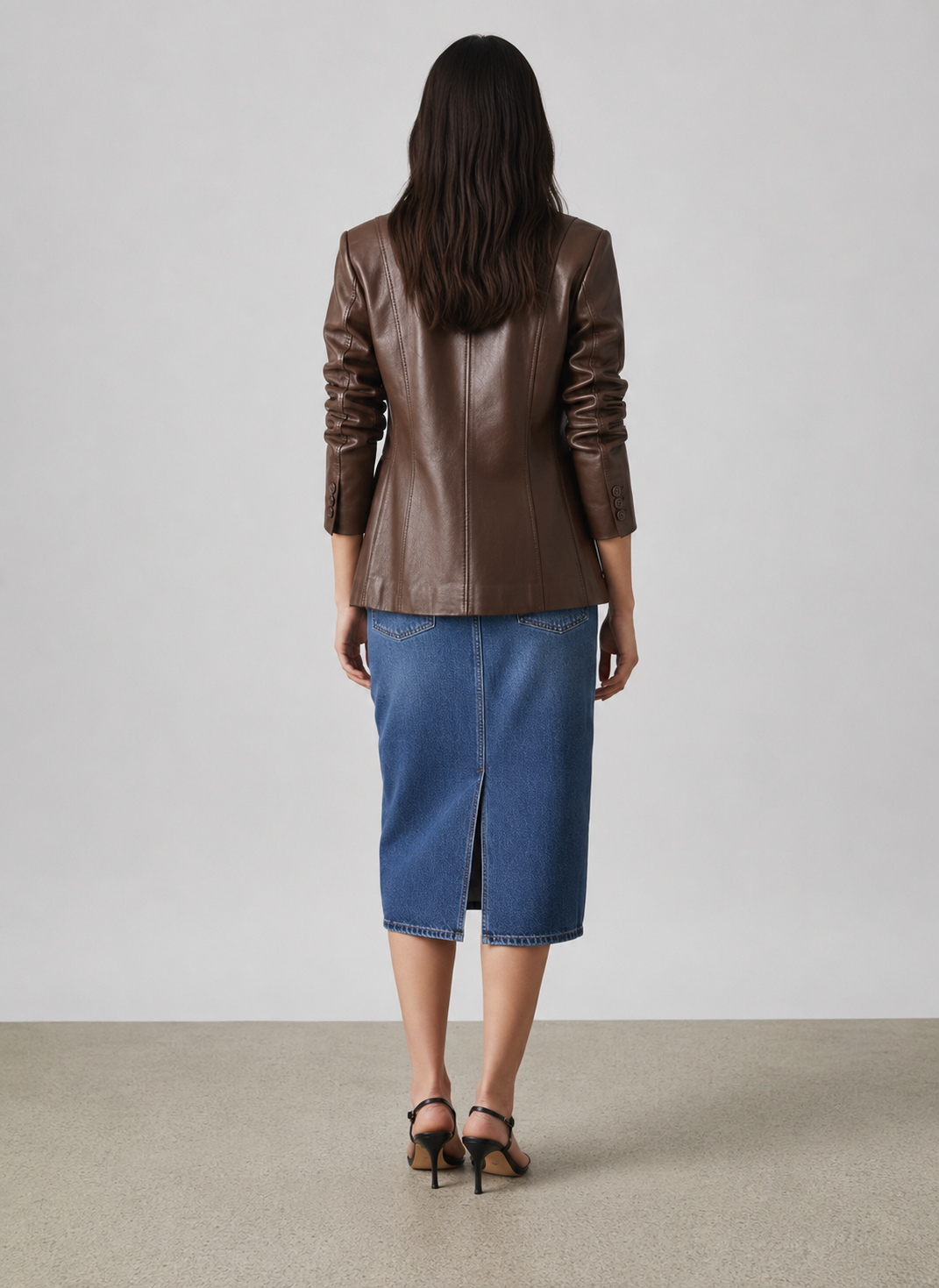 Women's Studio Tailored Nappa Leather Blazer