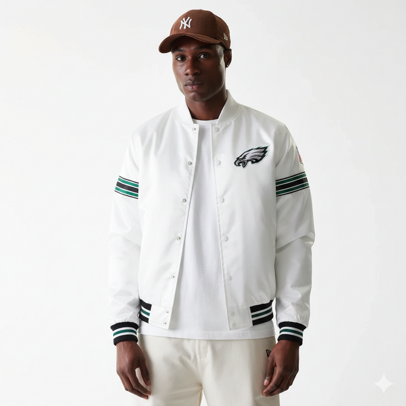 Blouson universitaire Renegade Philadelphia pour homme | Blouson aviateur style universitaire Eagles
