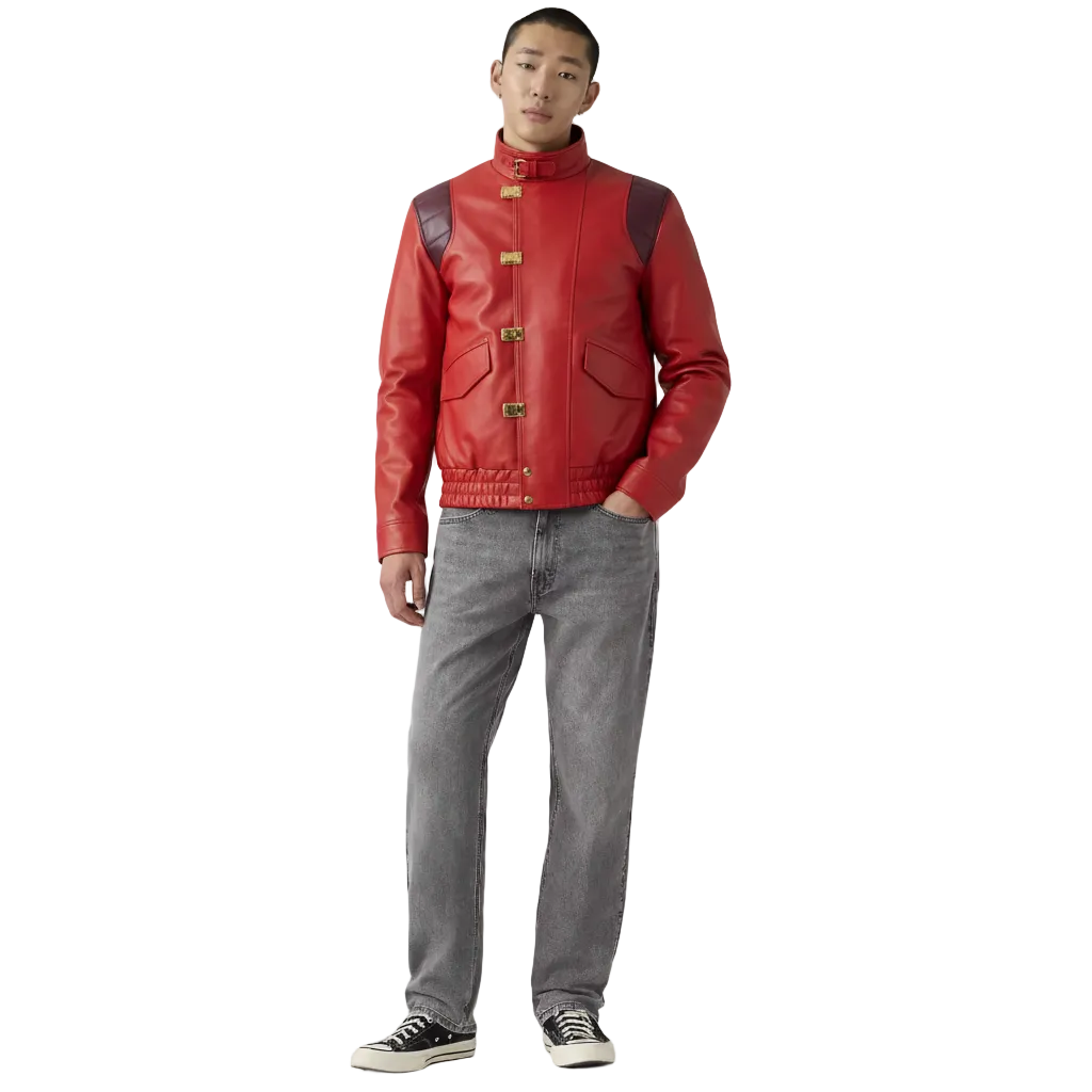 Blouson aviateur en cuir Akira Capsule - Dragon Ball Z Série Premium