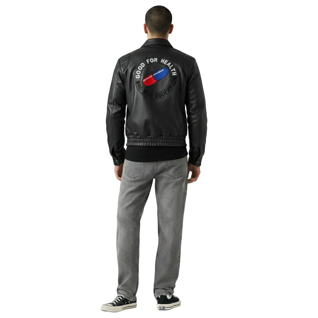 Blouson aviateur en cuir Akira Capsule - Dragon Ball Z Série Premium