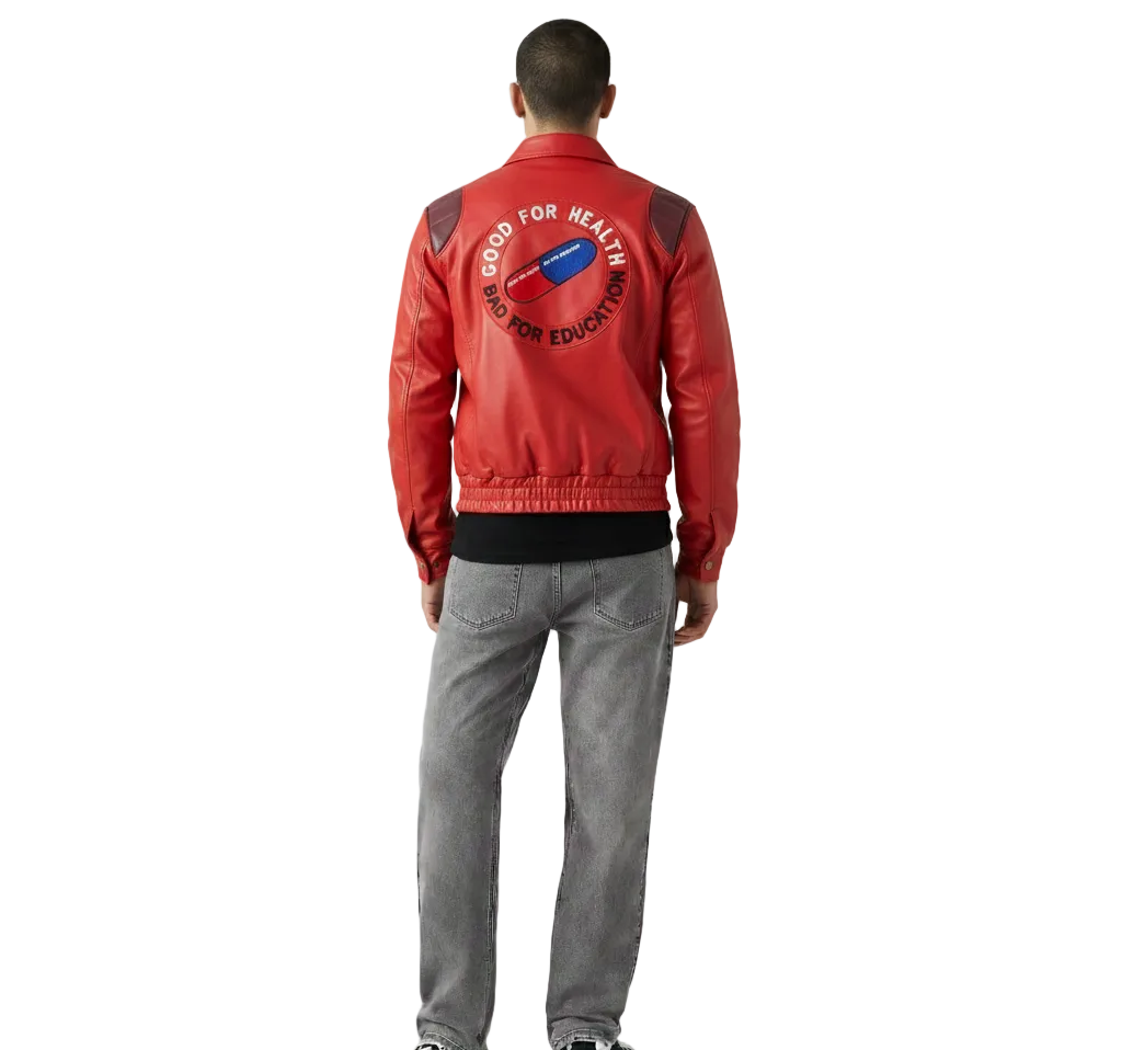 Blouson aviateur en cuir Akira Capsule - Dragon Ball Z Série Premium