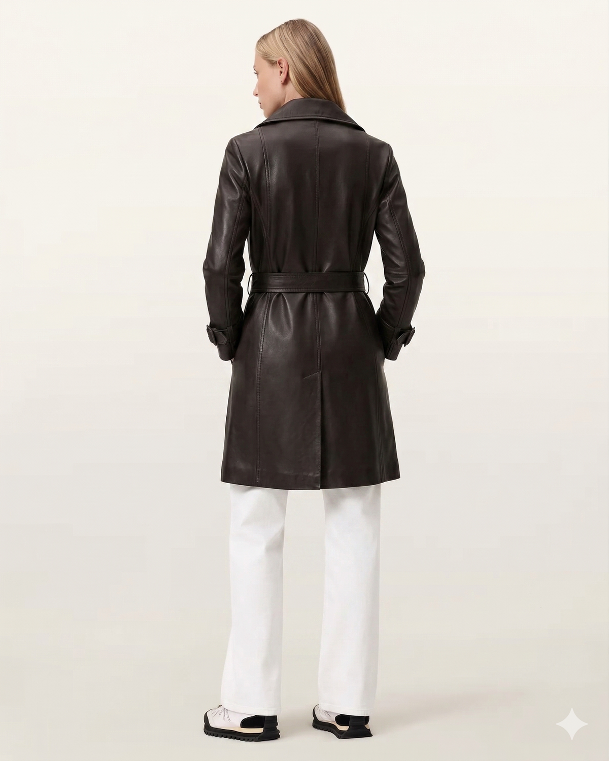 Women's Avant-Garde Asymmetrical Oversized Leather Jacket — Camel Edition