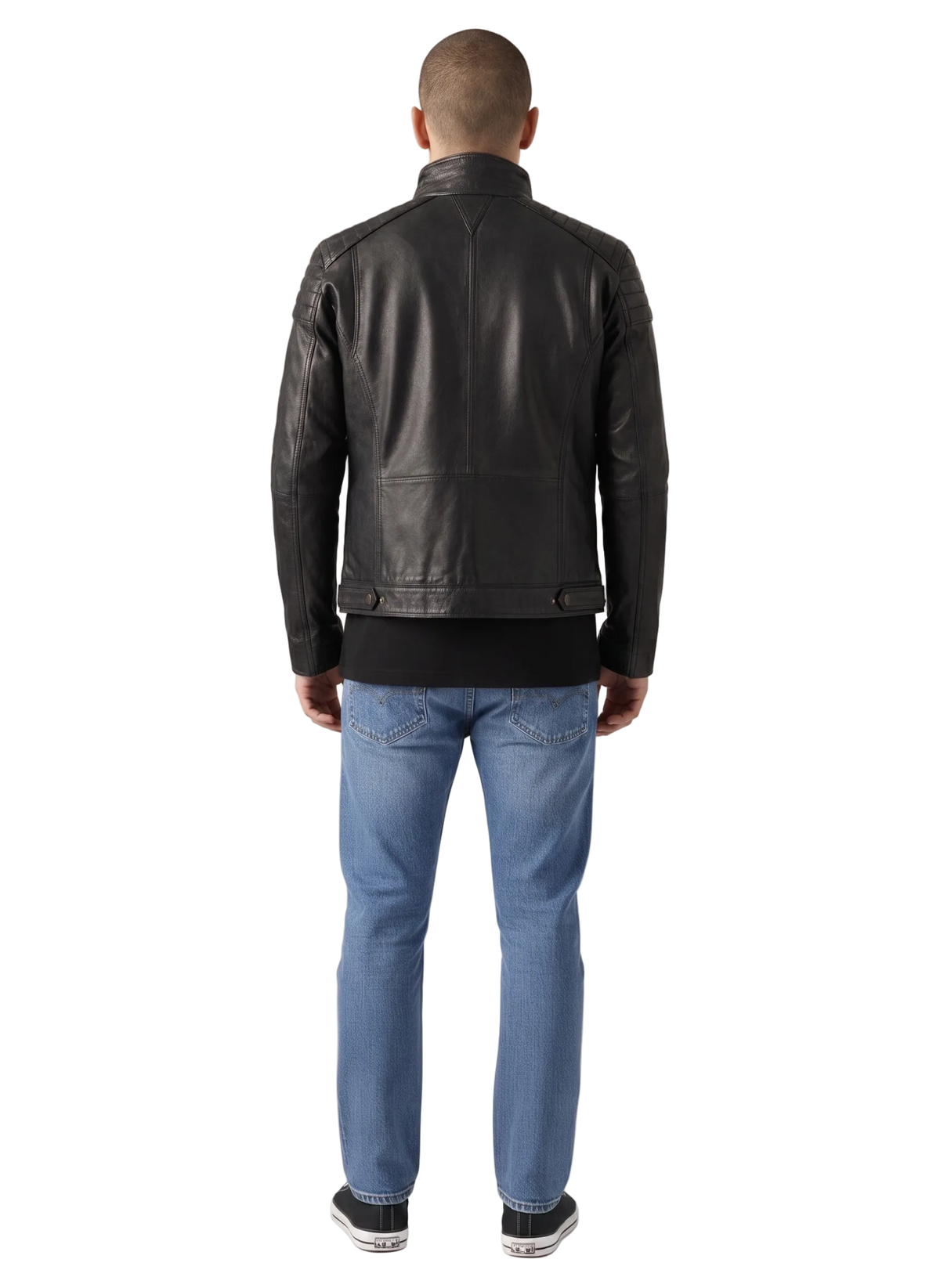 Veste Barbour Homme en Cuir Vieilli Belgrade couleur tabac