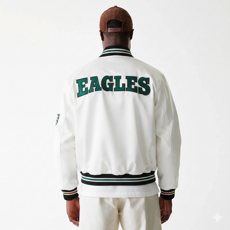 Blouson universitaire Renegade Philadelphia pour homme | Blouson aviateur style universitaire Eagles