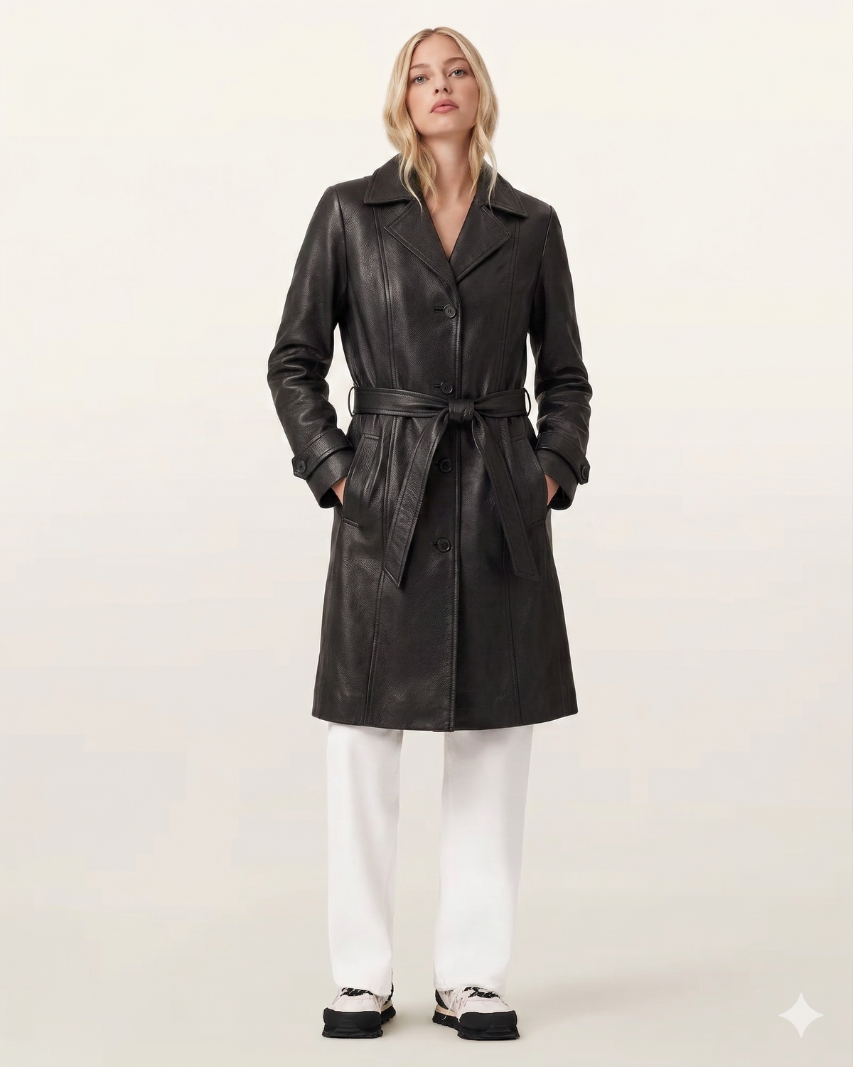 Women's Avant-Garde Asymmetrical Oversized Leather Jacket — Camel Edition