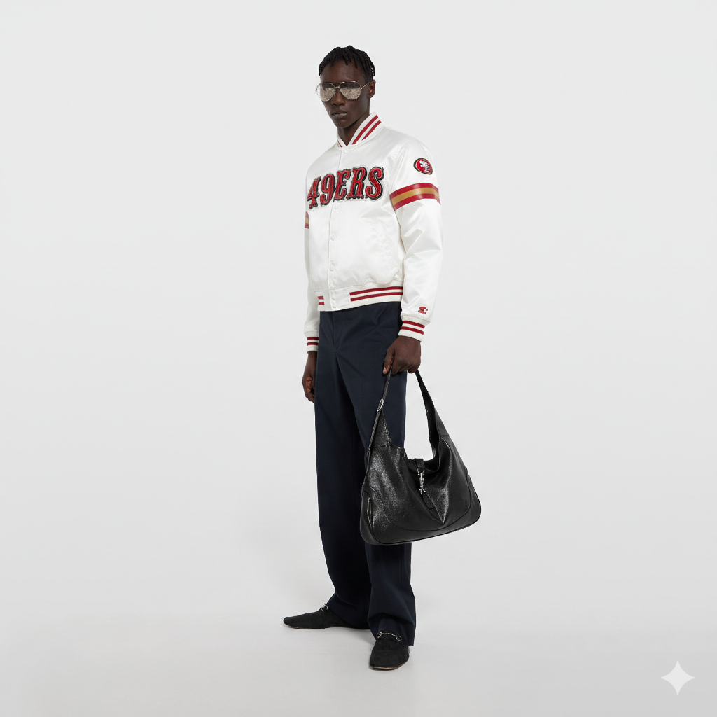 Blouson bomber universitaire pour hommes – Fans de football de San Francisco