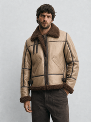 Men's B-3 Genuine Shearling Aviator Jacket | Leather Bomber