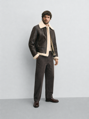 Men's B-3 Genuine Shearling Aviator Jacket | Leather Bomber