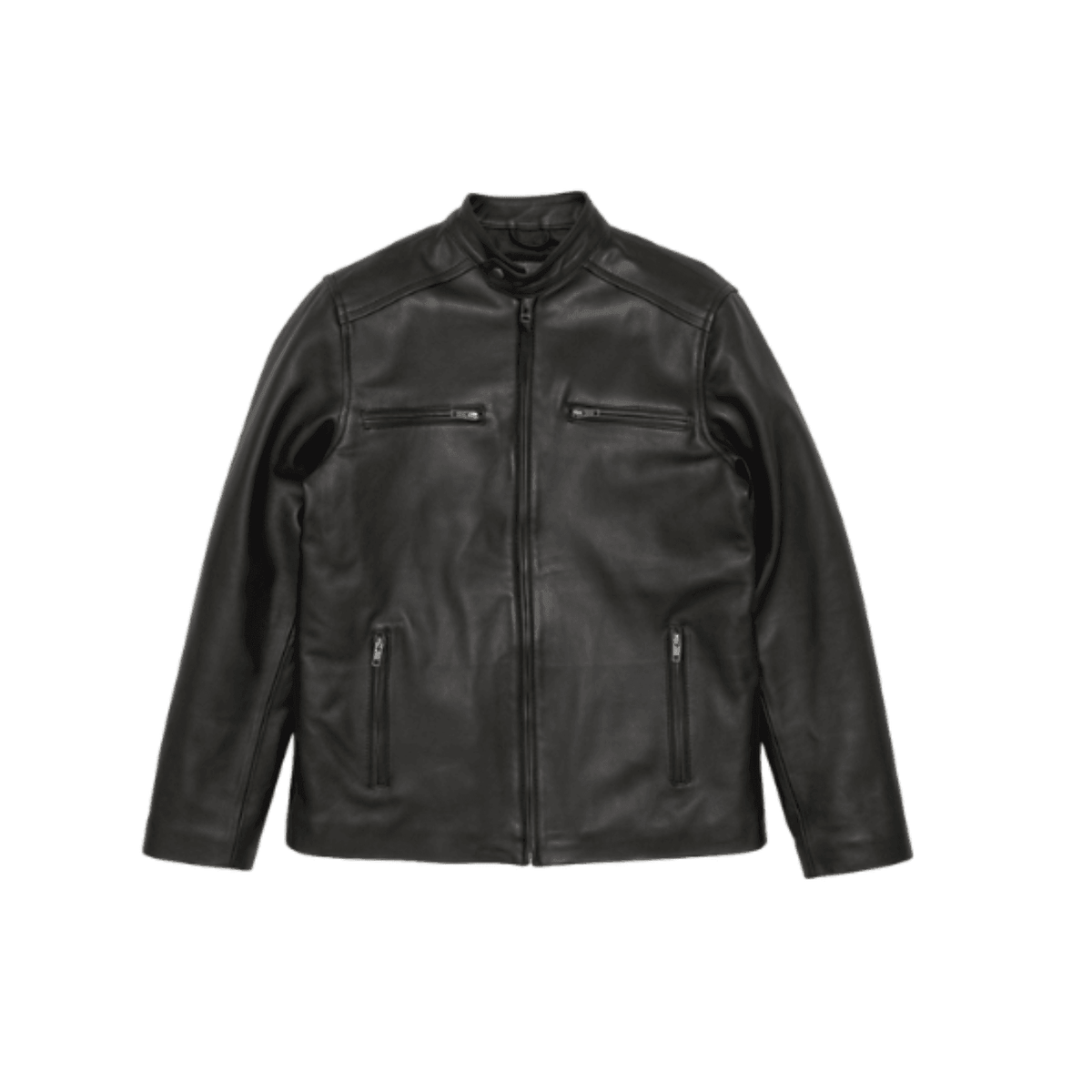 Men's Genuine Leather Biker Jacket - Bull Armour