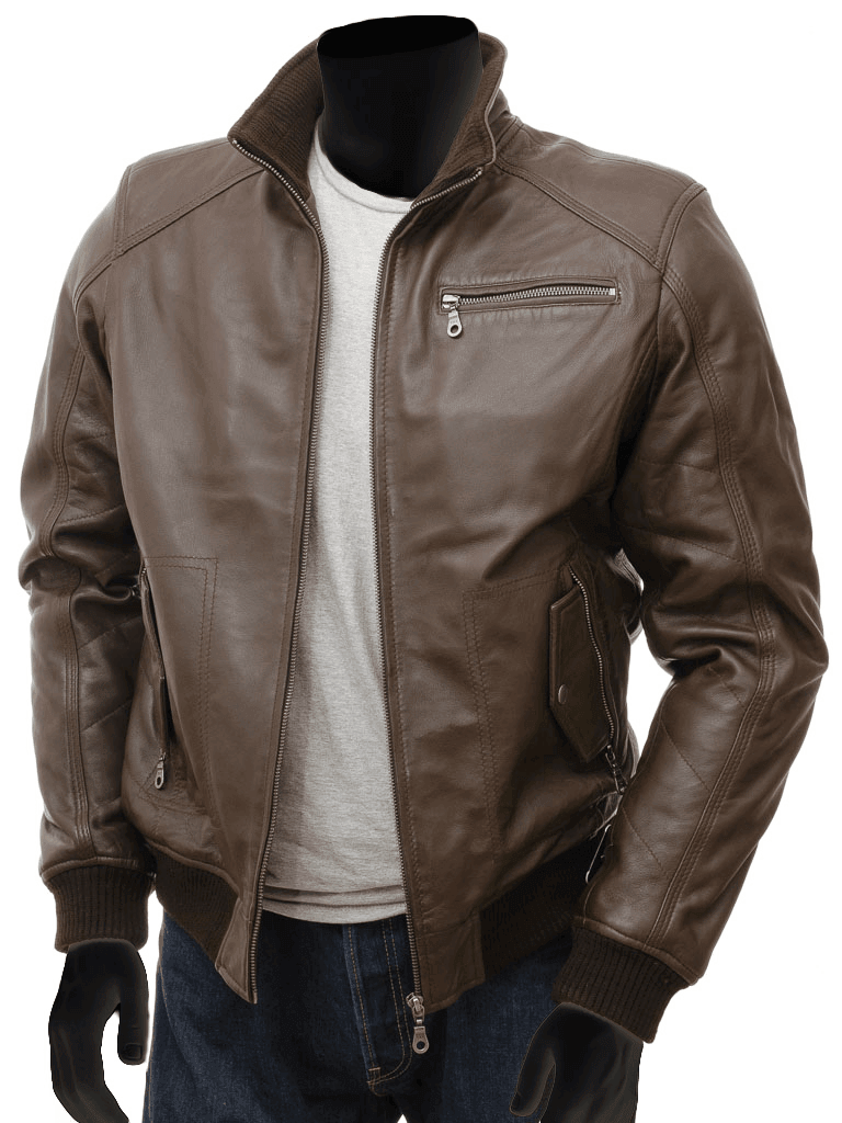 Men's Slim Fit Zipper Motorcycle Racing Jacket - Bull Armour