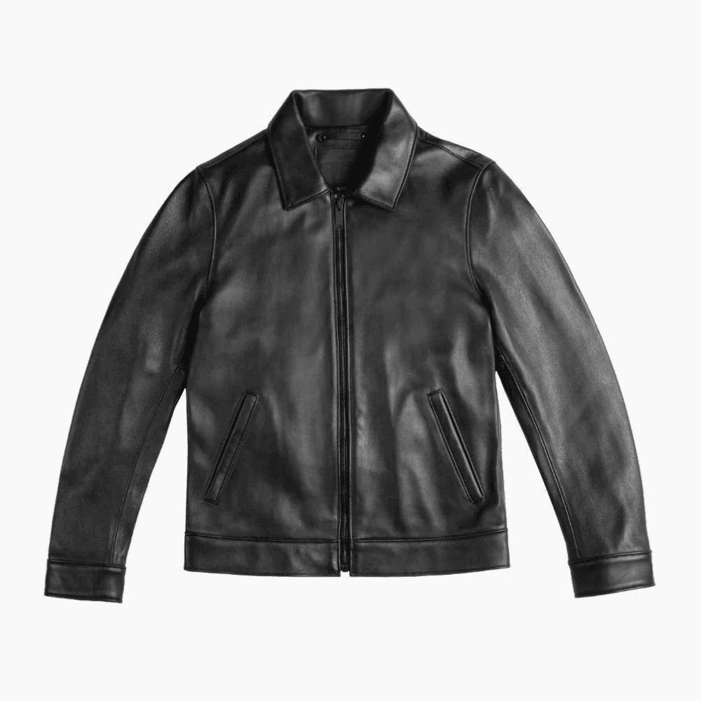 Men's Waxed Black Racer Jacket - Bull Armour