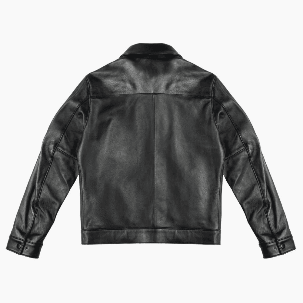 Men's Waxed Black Racer Jacket - Bull Armour