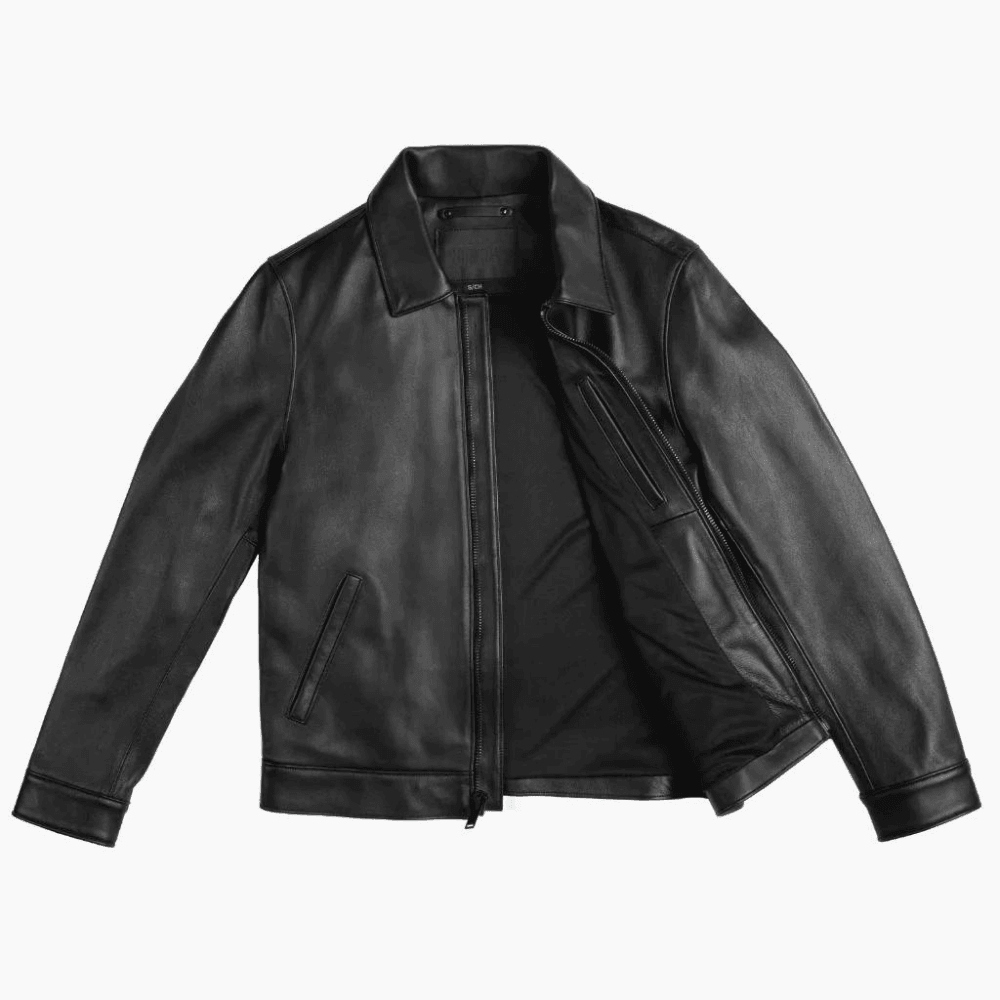 Men's Waxed Black Racer Jacket - Bull Armour